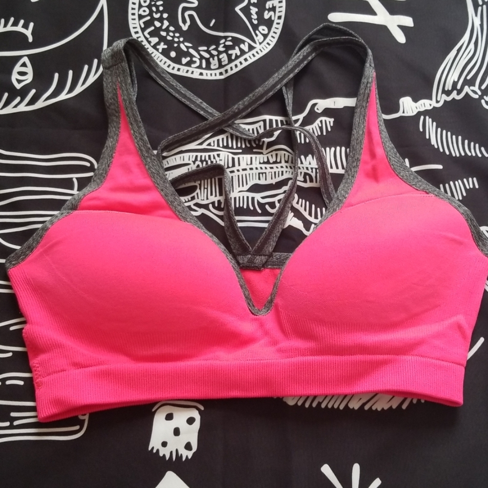 Pink padded sportsbra